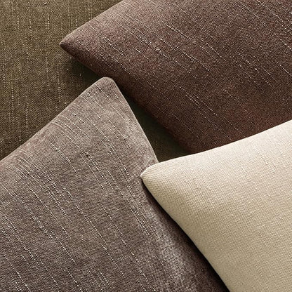 MIULEE Pack of 2 Decorative Throw Pillow Covers Soft Chenille Lumbar Accent Throw Pillows Solid Textured Cushion Covers for Couch Sofa Bedroom Living Room 20x12 Inch, Chocolate