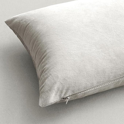 MIULEE Velvet Throw Pillow Covers 22x22 Inch, Pack of 2 - Greyish White, Soft Solid Decorative Pillow Covers Cushion Cases Modern Luxury Home Decor for Spring Couch Sofa Bedroom Livingroom