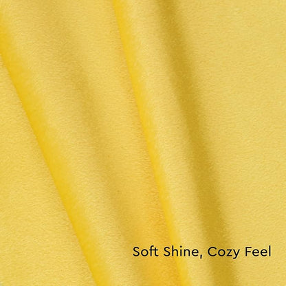 Encasa XO Velvet Throw Pillow Covers 16x16 in (40x40 cm) - Lemon Yellow - No Inserts, Pack of 2 Cases | Solid Plain Dyed Soft & Smooth, Square Decorative Cushion Covers for Living & Bedroom