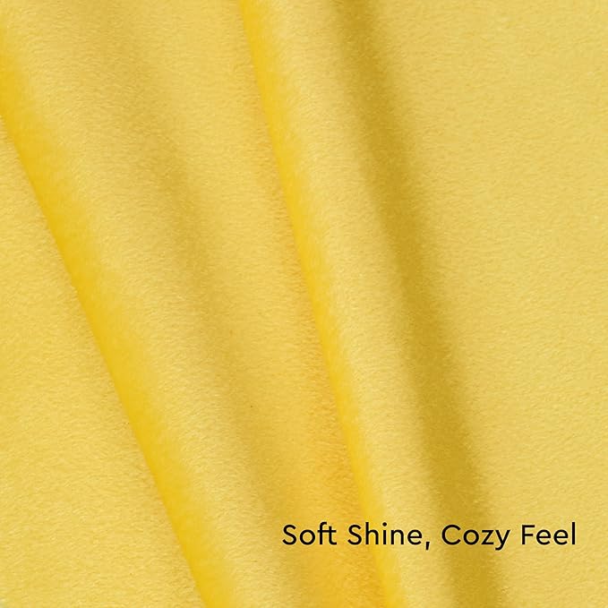 Encasa XO Velvet Throw Pillow Covers 20x20 in (50x50 cm) - Lemon Yellow - No Inserts, Pack of 2 Cases | Solid Plain Dyed Soft & Smooth, Square Decorative Cushion Covers for Living & Bedroom