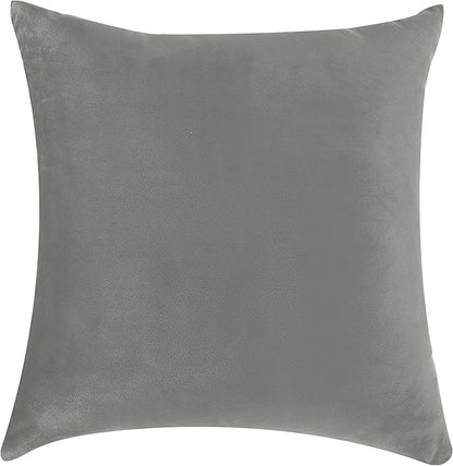 NiNi ALL Decorative Throw Pillow Covers Pack of 2, Velvet Throw Pillow Cases for Couch Pillows Cover Bedroom Living Room Outdoor, Pillow Covers 24x24 Inch Grey