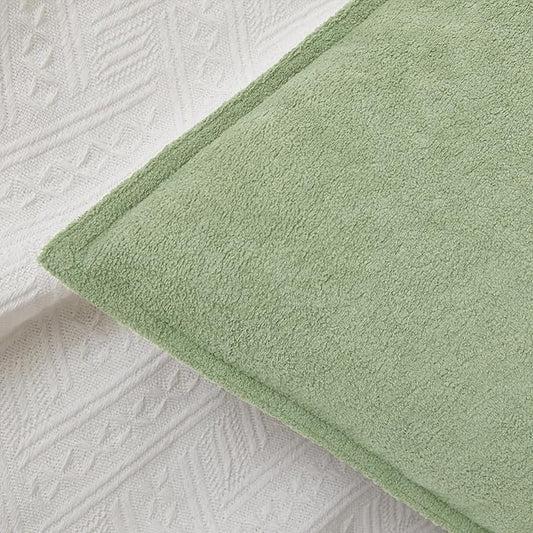 Kevin Textile Spring 14x36 Inch Long Lumbar Cover 1 Pack Soft Boucle Textured Decorative Waterproof Rectangle Cushion Elegant Accent Pillows for Couch Sofa Chair Bed Home Decor Indoor Sage Green