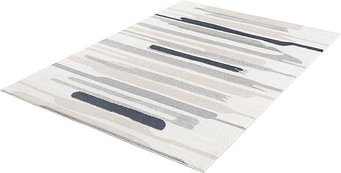 Abani Rugs Cream and Gray 6 ft. x 9 ft. Contemporary Neutral Paint line Area Rug. Superior Turkish Stain Resistant Area Rug