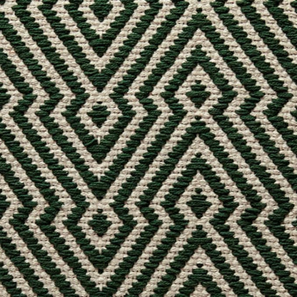 Signature Design by Ashley Abacy Casual Square Handwoven Pouf with Geometric Pattern, Green & Beige