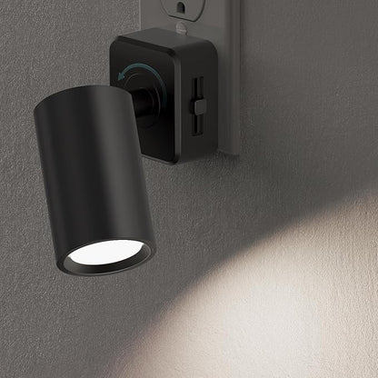Night Lights Plug into Wall, 320° Rotating Night Light Plug in, Dusk to Dawn Sensor Dimmable Nightlight, Daylight White, 1W Led Night Light for Bedroom, Spot Light, Kids Room, Stair