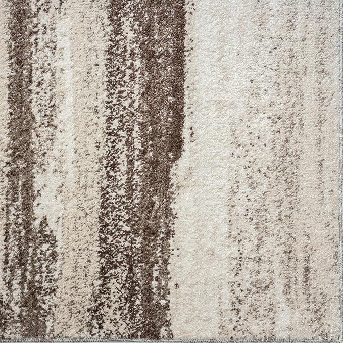LUXE WEAVERS Rug Modern Area Rug Stain Resistant, Brown/Size 6x9
