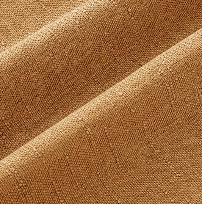 MIULEE Pack of 2 Decorative Throw Pillow Covers Soft Chenille Lumbar Accent Throw Pillows Solid Textured Cushion Covers Home Decor for Couch Sofa Bedroom Living Room 20x12 Inch,Golden Brown