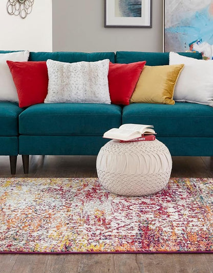 Rugs.com Arlington Collection Rug – 8x11 Multi Medium-Pile Rug Perfect for Living Rooms, Large Dining Rooms, Open Floorplans