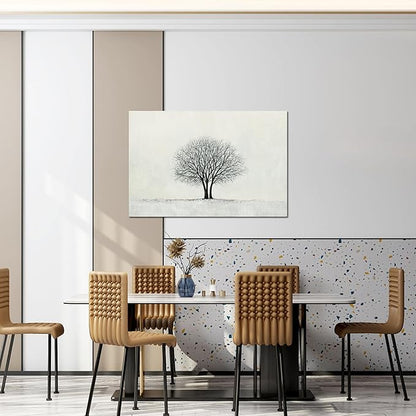 Canvas Wall Art Decor Wall Pictures for Living Room Canvas Art Wall Decor Large Black and White Wall Art Decorations Minimalist Tree Wall Art Prints Artwork for Walls Home Office Wall Art Decor 24" x 36"