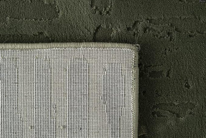 Revival Rugs Shell 3'11"x6'1" Machine Washable Area Rug for Kitchen Bedroom - 100% Recycled Oeko-TEX Certified, Medium Pile, Green