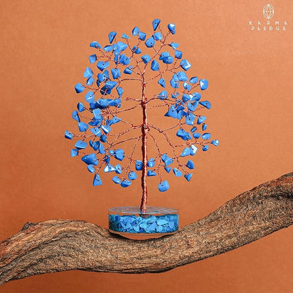 Crystal Tree for Home and Office Decor, Turquoise Chakra Healing Stones Handmade Feng Shui Bonsai Tree of Life for Positive Energy, Money, Good Luck, Christmas Decor, Birthday Gifts for Women, Mom
