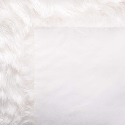 SAFAVIEH Faux Sheep Skin Collection 3' x 5' Ivory FSS235A Silken Glam 2.35-inch Thick Area Rug