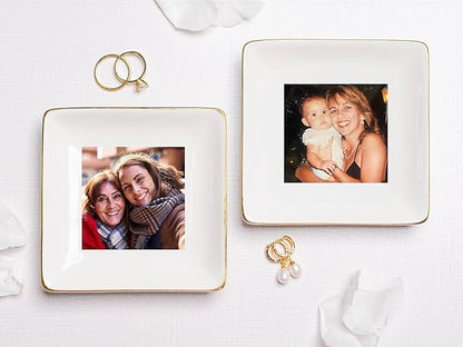 UrbanNEST Custom Photo Trinket Tray, Personalized Jewelry Holder, Grandma Jewelry Dish, Mom Ring Dish, Gifts for Mom from Daughter, Grandma Photo Gift, Trinkets Home Decor, Christmas 2025