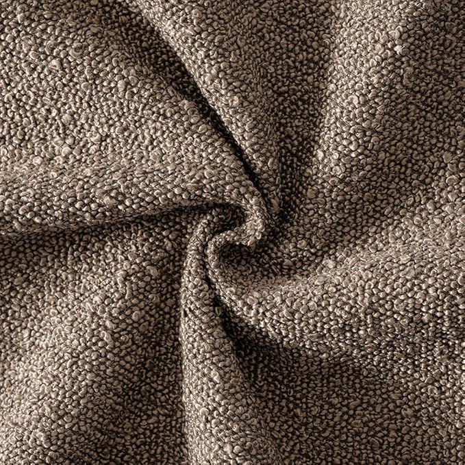 MIULEE 26x26 Decorative Euro Sham Throw Pillows for Bed Set of 2 Textured Boucle Neutral Winter Throw Pillow Covers Dark Brown Accent Solid Vintage Pillowcases Couch Sofa Livingroom Home Decor