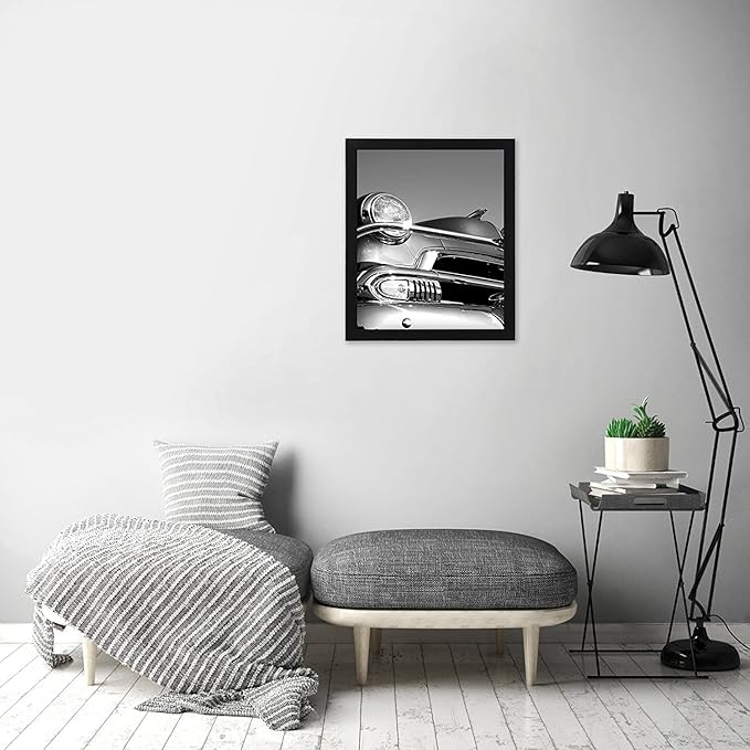 Americanflat 18x24 Poster Frame with Polished Plexiglass - Black Picture Frame - Wide Photo Frames Made of Engineered Wood for Vertical or Horizontal Wall Display - Epic Collection - Black