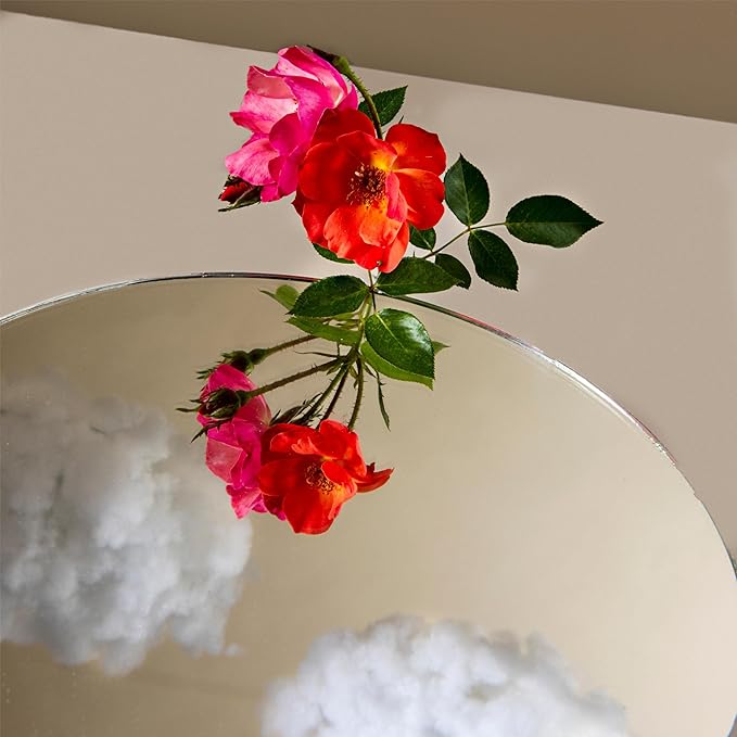 Round Acrylic Mirrors for Centerpieces 10 PCS Circle Mirror Candle Trays 12Inch 1.6mm Round Mirror Trays for Wall Decor,Table Centerpieces,Wedding Party Decorations(Acrylic Material)
