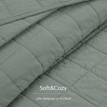 100% Cotton Quilt Sets Cal King Size - Soft Lightweight Quilt Bedding Set for Bedroom Decor-Bedspread in Geometric Pattern with 2 Pillow Shams for All Season, 110x120 inches