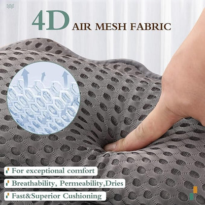 Bath Pillow RUVINCE Ergonomic Luxury Bathtub Pillow with Head,Neck, Shoulder and Back Support, 4D Bath Pillows for tub with 6 Powerful Suction Cups, Fits All Bathtub