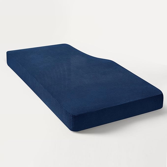 Hokway Stretch Chaise Cover Individual Couch Cushion Slipcovers Reversible Cushion Protector Slipcovers Sofa Cushion Protector Covers (Chaise Cover, Darkblue)