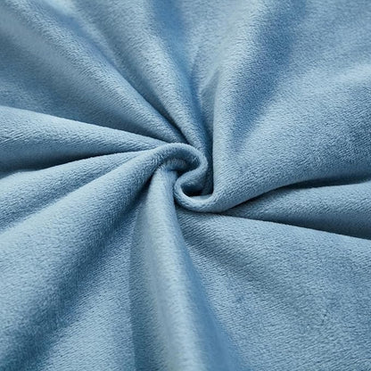 JAUXIO Diamond Pinch Pleated Crystal Velvet Pillowcases 2 Pack Solid Pintuck Throw Cushion Cover for Home Decor Hidden Zipper Closure (Dusty Blue, King)