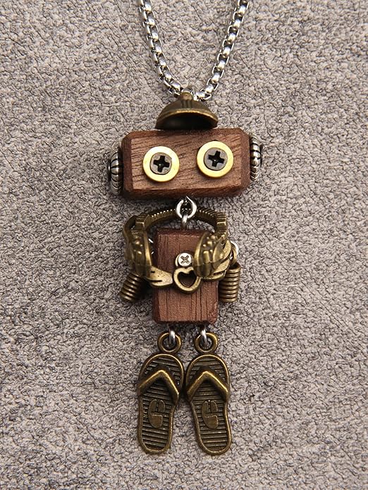 Leather Necklace for Women Boho Choker Necklace Long Cord Leather Pendant Bohemian Neckalce Vintage Alloy Pendant Leather Rope Necklace Wooden Necklaces for Women