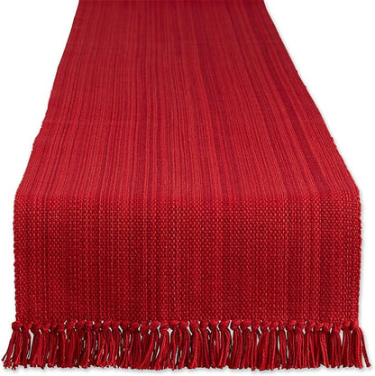 DII Variegated Tabletop Collection, Table Runner3x72, Tango Red