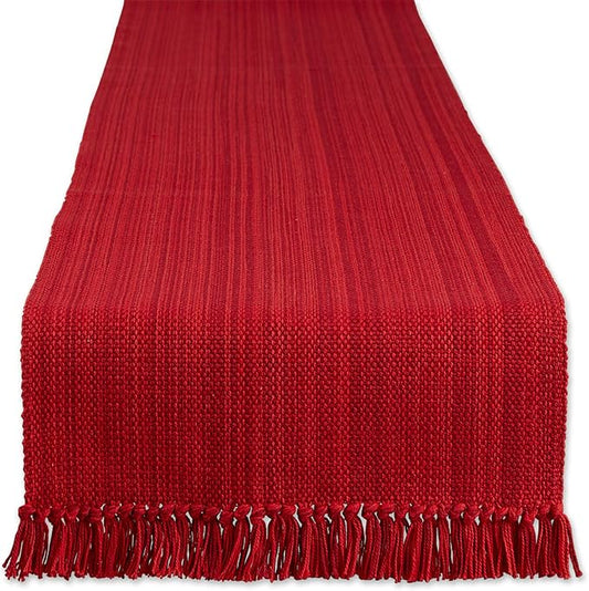 DII Variegated Tabletop Collection, Table Runner3x72, Tango Red