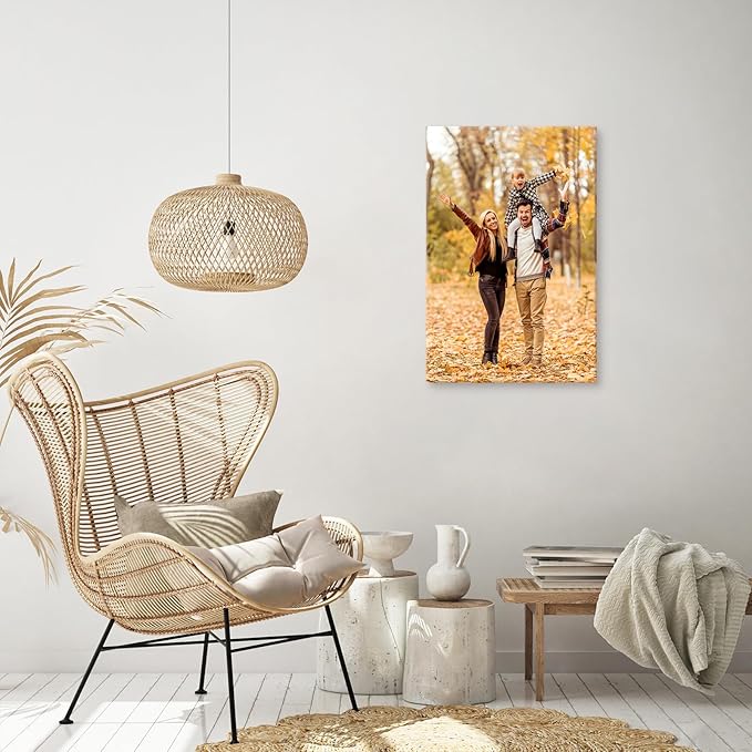 YYYYHPP Canvas Prints with Your Photos, Personalized Photo to Canvas Wall Art,Canvas Printing for Wedding, Family, Baby, Pets, Home Office Decor, Wrapped Frame 24"x36"