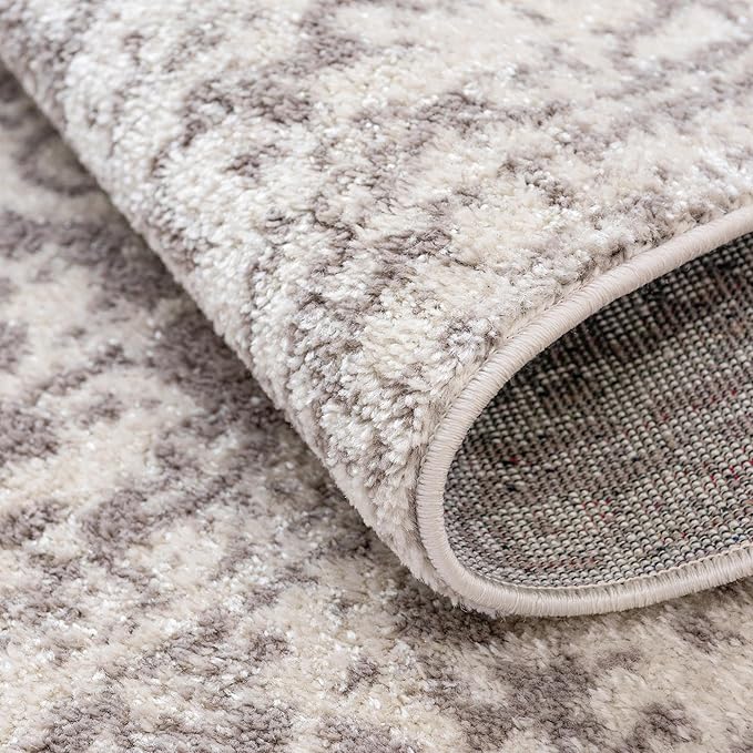 Rugs.com Arlington Collection Rug – 7' x 10' White Medium-Pile Rug Perfect for Living Rooms, Large Dining Rooms, Open Floorplans