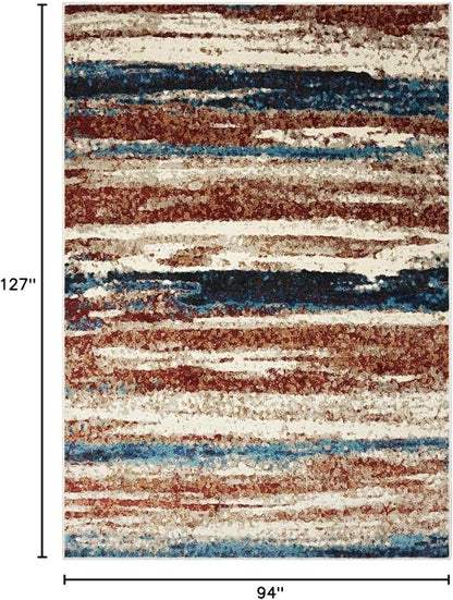 LUXE WEAVERS Lagos Collection 7501 Passion 8x10 Abstract Area Rug