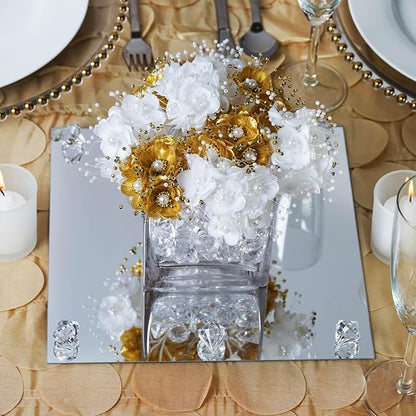 Efavormart 10" Square Glass Mirror Wedding Party Table Decorations Centerpieces - 6 PCS