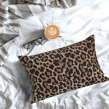 Brown Leopard Pillow Covers 12x20 Set of 2 Cheetah Throw Pillows Skin Animal Print Pillow Cases Modern Outdoor Decorative Pillows Farmhouse Soft Cotton Lumbar Cushion Case for Couch Home Bed