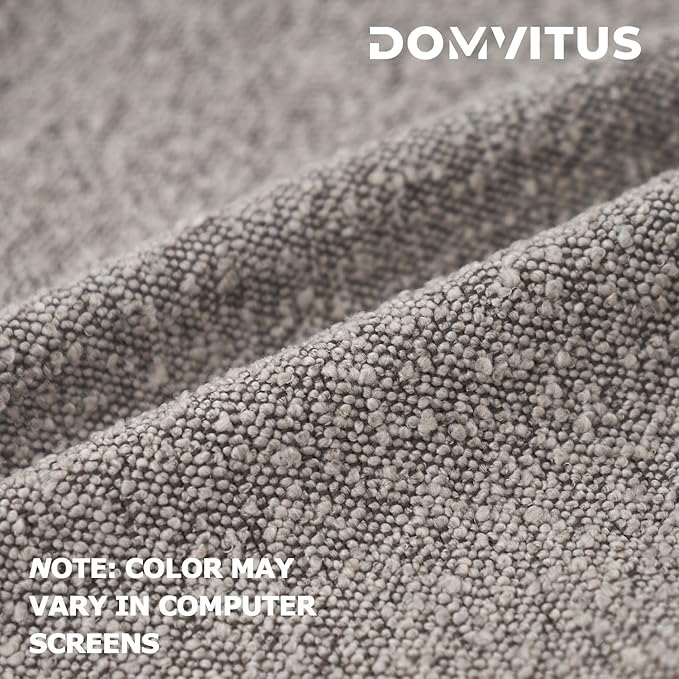 DOMVITUS Luxury Decorative Throw Pillow Cover 18 x 18 Inch Textured Boucle Square Sofa Couch Pillow for Living Room Woven Accent Cushion Case, 1PC, Sand Grey