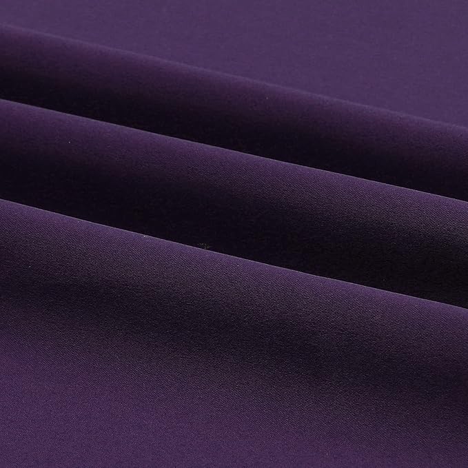 DUALIFE Royal Purple Blackout Curtains for Bedroom 42 x 84 Inch Length Set of 2 Curtain Panels - Thermal Insulated Room Darkening Curtains