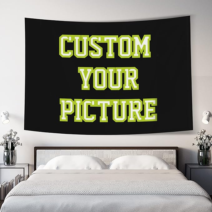 JINJUREN Custom Tapestry Upload Images Personalized Custom Tapestry Customized Backdrop Banner Print Any of Your Design Photo/Text/Logo