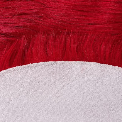 Faux Fur Rug 2 x 6 ft Red Shaggy Sheepskin Machine Washable Fuzzy Area Rug Super Soft Fluffy Plush Carpet for Bedroom Living Room Floor Nursery Kids Room Runner Bedside Rug