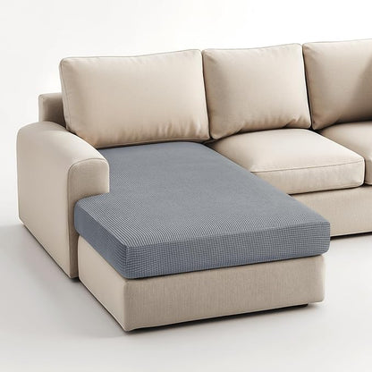 Hokway Stretch Chaise Cover Individual Couch Cushion Slipcovers Reversible Cushion Protector Slipcovers Sofa Cushion Protector Covers (Chaise Cover, Lightgrey)