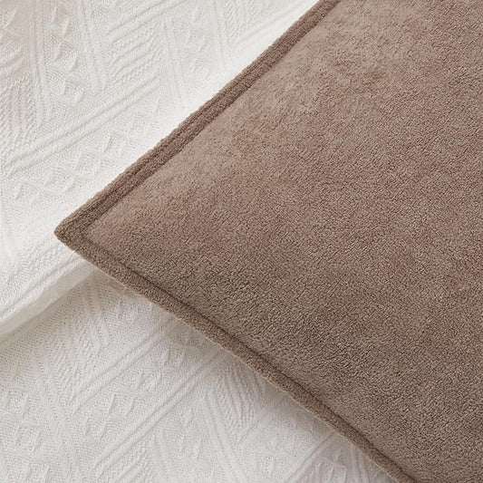 Kevin Textile 14x36 Inch Long Lumbar Cover 1 Pack Soft Boucle Textured Decorative Waterproof Rectangle Cushion Elegant Accent Pillows for Couch Sofa Chair Bed Home Decor Indoor Outdoor Taupe