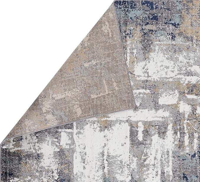 LUXE WEAVERS Rug Hampstead Abstract Area Rug - Medium Pile, Modern Area Rug, Gray / 4 x 5