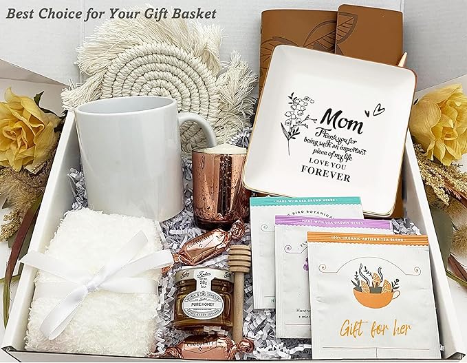 Mom Gifts for Mother's Day-Birthday Wedding Christmas Gifts for Mother-Thank You Gifts for Mom New Mom Mother-in-Law Bonus Mom-Mother Appreciation Gifts-Ceramic Jewelry Tray Trinket Holder Ring Dish