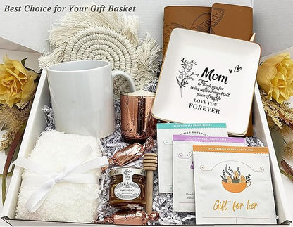 Mom Gifts for Mother's Day-Birthday Wedding Christmas Gifts for Mother-Thank You Gifts for Mom New Mom Mother-in-Law Bonus Mom-Mother Appreciation Gifts-Ceramic Jewelry Tray Trinket Holder Ring Dish