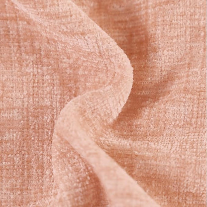 CaliTime Throw Pillow Covers Decorative 22 X 22 Inches Pack of 2 Cotton Thread Stitching Edges Solid Dyed Soft Chenille Cushion Cases for Couch Sofa Bed Living Room Farmhouse Dusty Pink