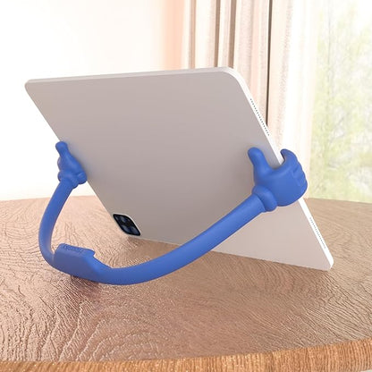 Honsky Adjustable Tablet Stand, Portable Phone Holder for Desk Bed - Multi-Angle Drawing Stand Compatible with All Tablets (Blue & Yellow)