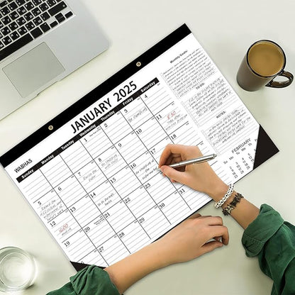 Desk Calendar 2025-2026-18 Months-January 2025 to June 2026,Desk calendar 2025-2026,12x17 in,School Calendar 2025,Office Desk Calendar 2026