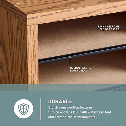 Safco, SAF9494MO, Adjustable Compartment Literature Organizers, 1 Each, Oak