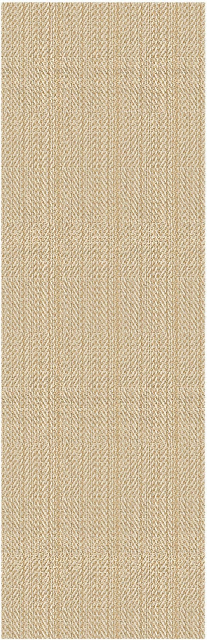 IOHOUZE Washable Runner Rug 3x12 Non Slip Rubber Backed Extra Long Hallway Runner Entryway Runner Indoor, Kitchen Rugs Woven Cotton Carpet for Hall Entrance Stair, Warm Beige/Orange/Apricot