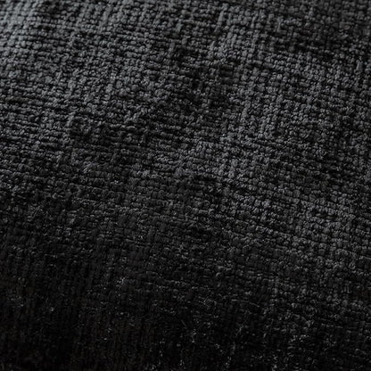 Yaertun Pack of 2 Chenille Textured Decorative Throw Pillow Covers Accent Solid Cushion Cover Soft Cozy Pillow Case with Velvet Back for Couch Sofa Bed Living Room 16x16 Inch Black