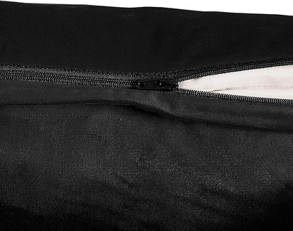 FY FIBER HOUSE Pack of 2 Velvet Throw Pillow Covers Decorative Pillowcase Soft Solid Cushion Cover, 16 x 16 Inch, Black