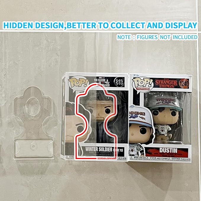 YODAR 10 Pack Acrylic Floating Shelves for Funko Pop in-The-Box Figures, Display Case for Boxed Characters, Wall Mounted Shelf with Mounting Kit, Perfect for Decoration & Storage