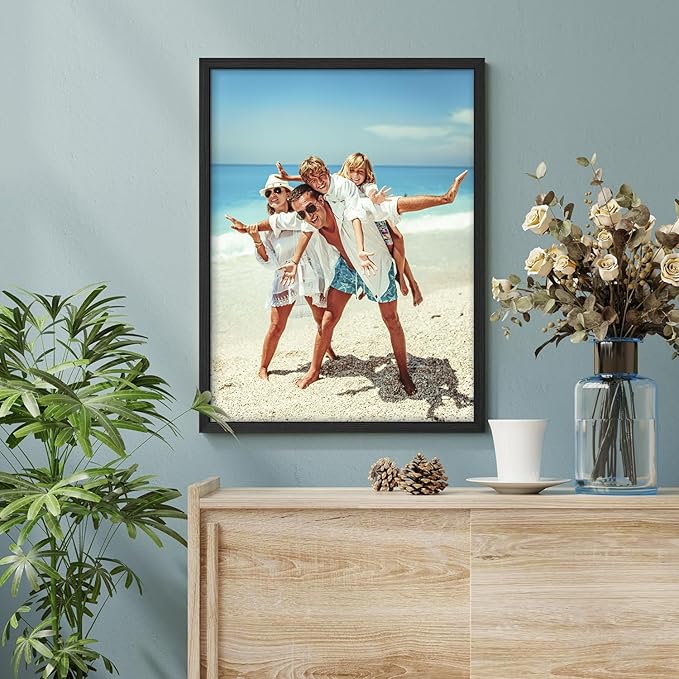 wall26 Custom Framed Poster Wall Art for Living Room, Bedroom Canvas Prints for Home Decoration Ready to Hang - 11"x14" Black